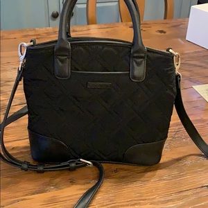 Vera Bradley microfiber and leather crossbody